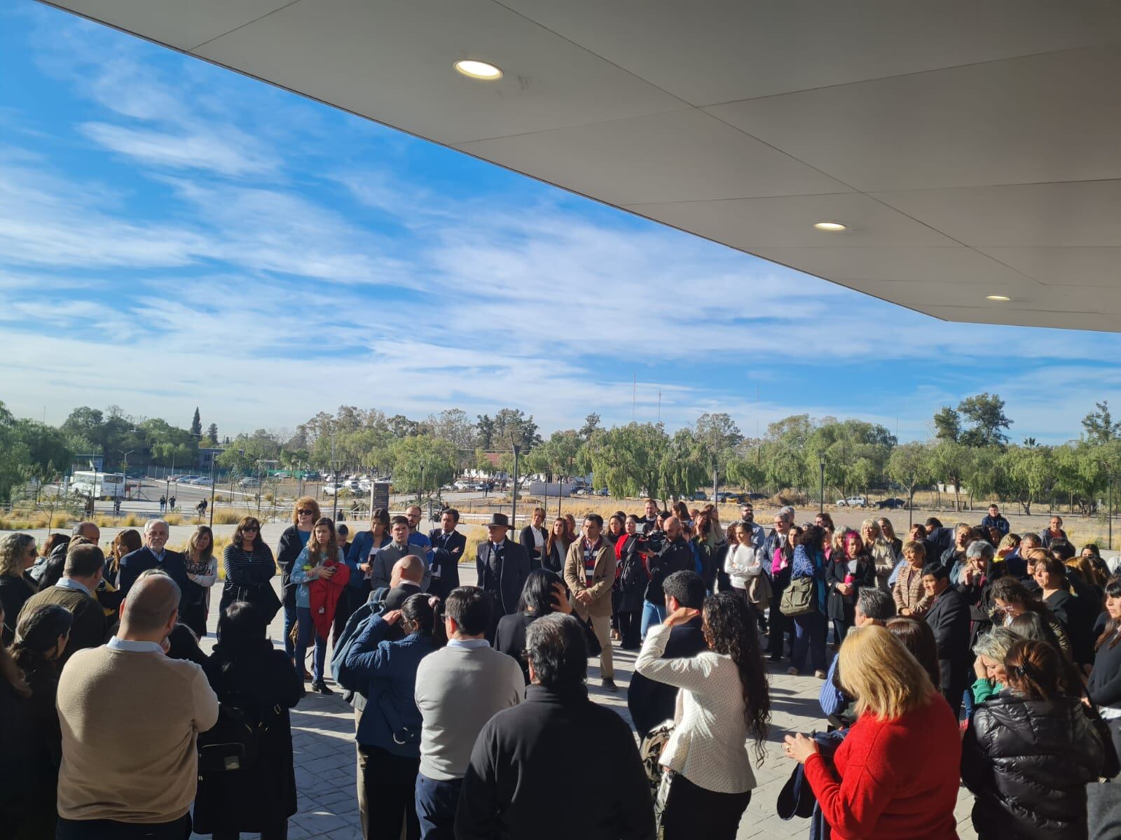 Tras el ataque a la fiscal Claudia Ríos, los empleados del Polo Judicial organizaron una asamblea. / Gentileza Sindicato de Judiciales.