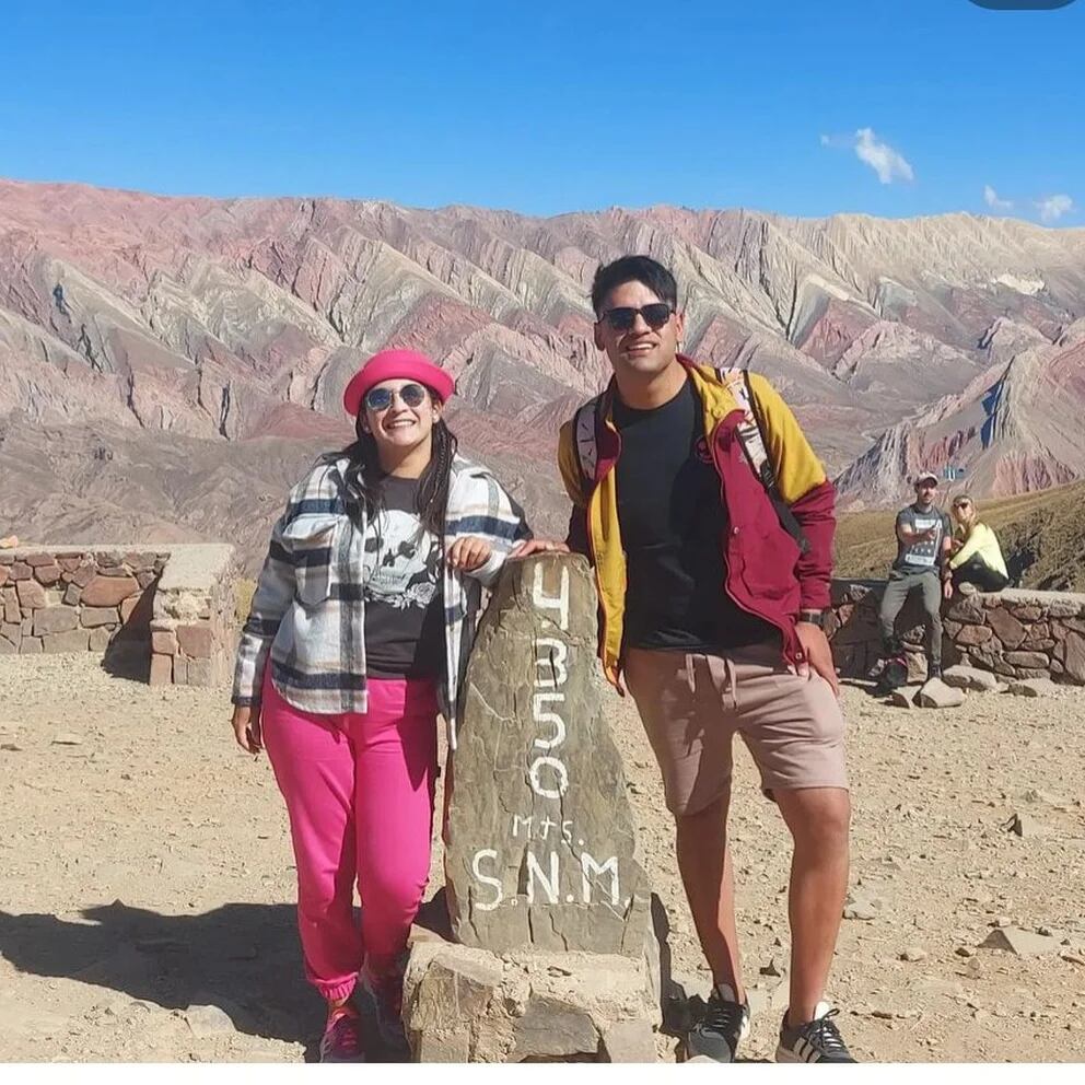 El miércoles 5 de octubre, la pareja visitó el Hornocal. Foto: Gentileza