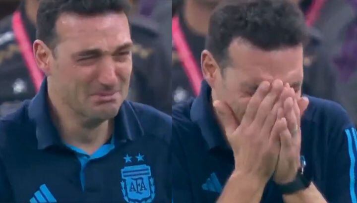 La emoción de Scaloni