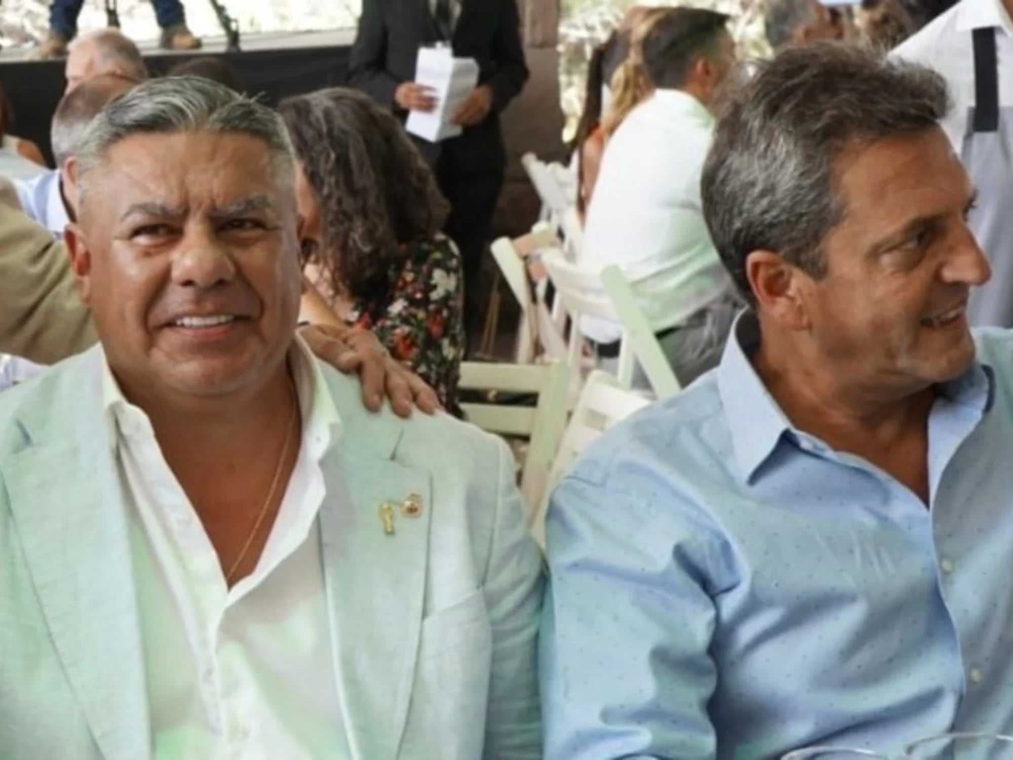 Chiqui Tapia y Sergio Massa