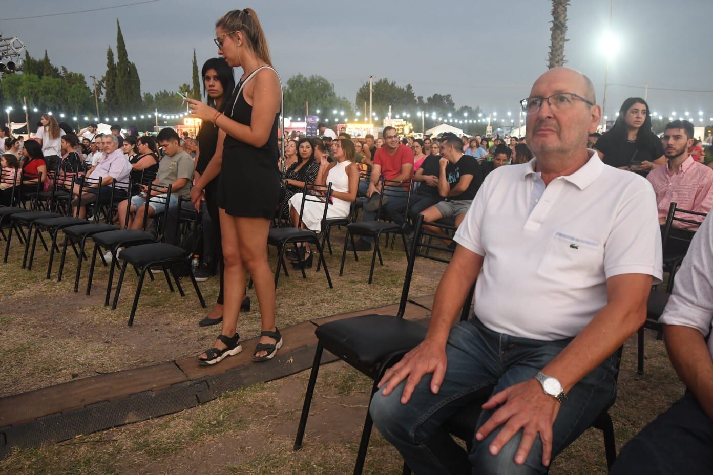 Fiesta de la Vendimia de Guaymallén 2023 en la rotonda de Salcedo. Marcelino Iglesias intendente de Guaymallén. Foto: José Gutiérrez / Los Andes