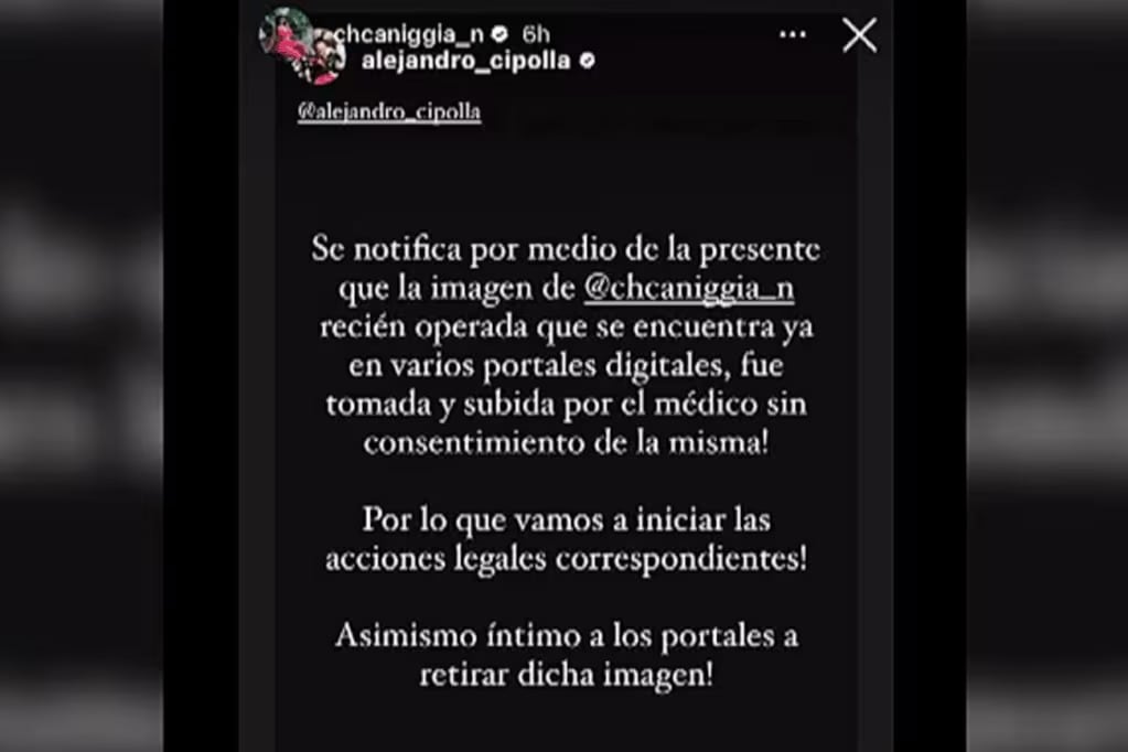 La mediática no dejó pasar la posibilidad de demandar a su cirujano por postear una foto sin su autorización.