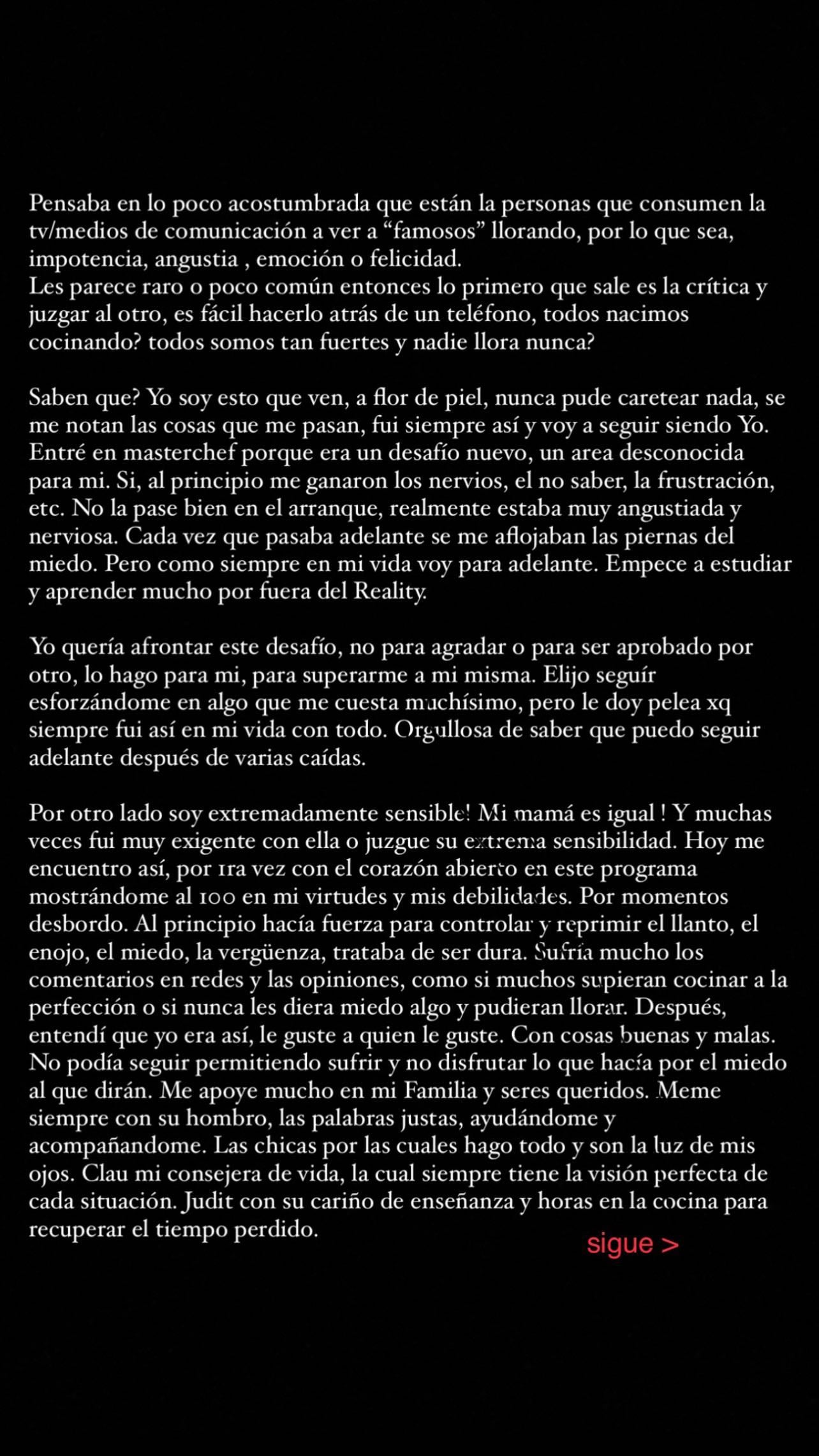 Mery del Cerro habló de la presión que implica estar frente a miles de personas haciendo algo completamente nuevo.