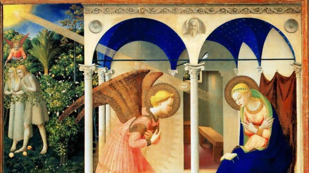 Fragmento de 'La Anunciación', retablo realizado por el pintor toscano del Renacimiento Fra Angelico.