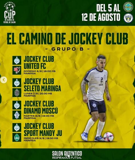 El fixture de Jockey en la Continental Cup