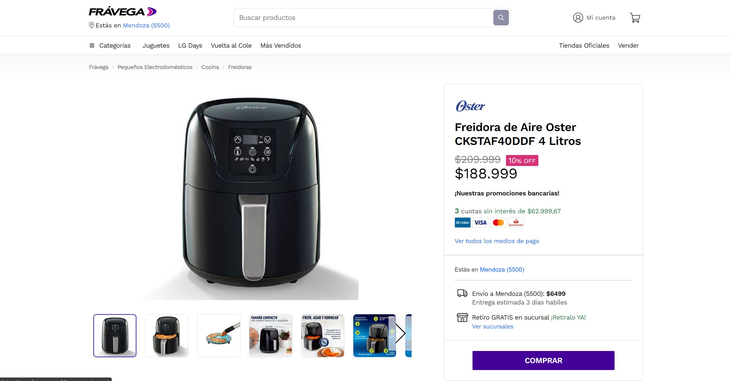 Air Fryer en Argentina.