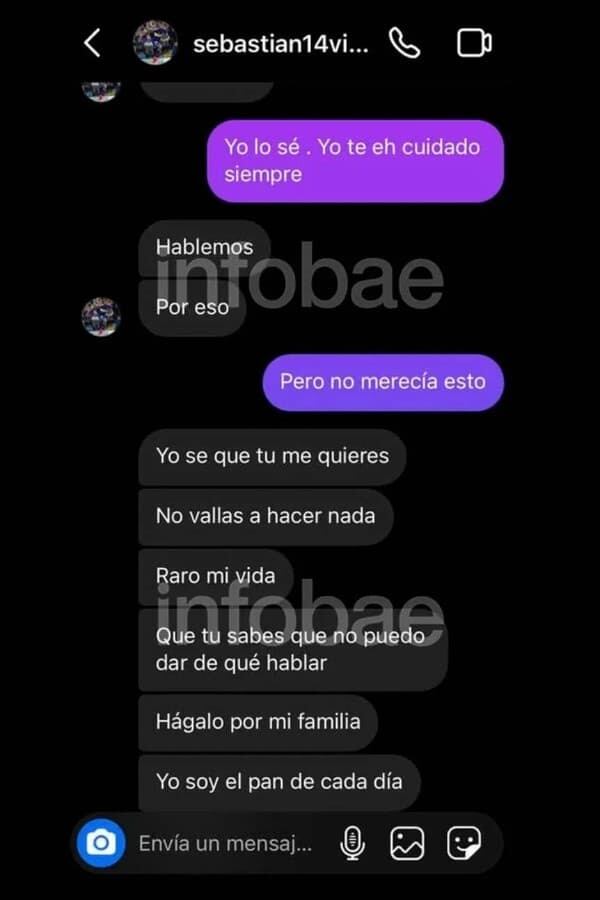 Chat de Villa y su ex que lo complican más.