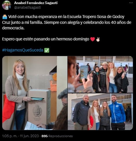 Anabel Fernández Sagasti vía Twitter. Foto: captura de pantalla.