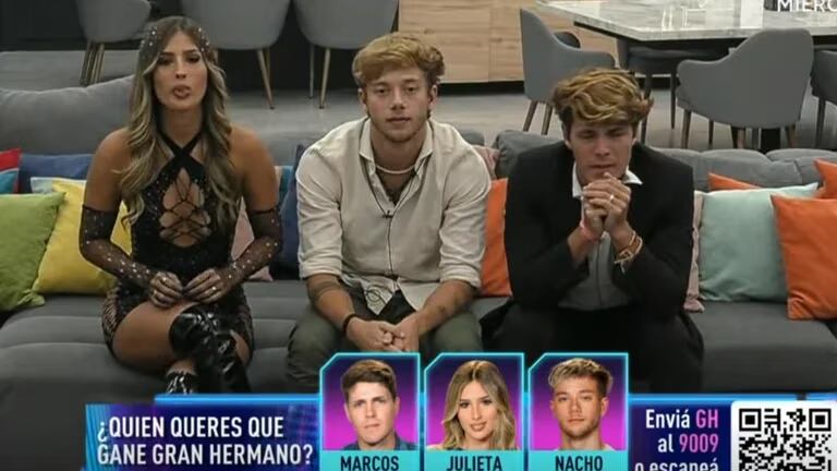 Los tres finalistas de Gran Hermano