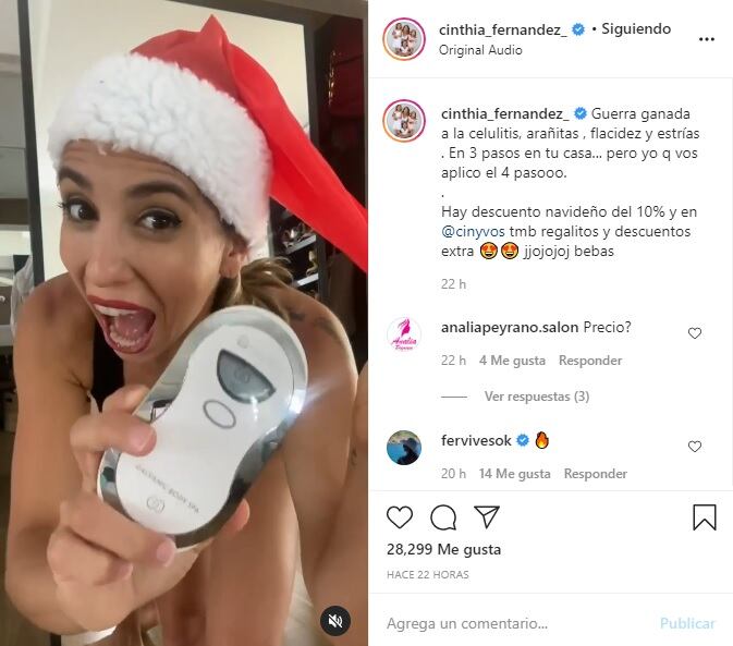 Cinthia Fernández en redes