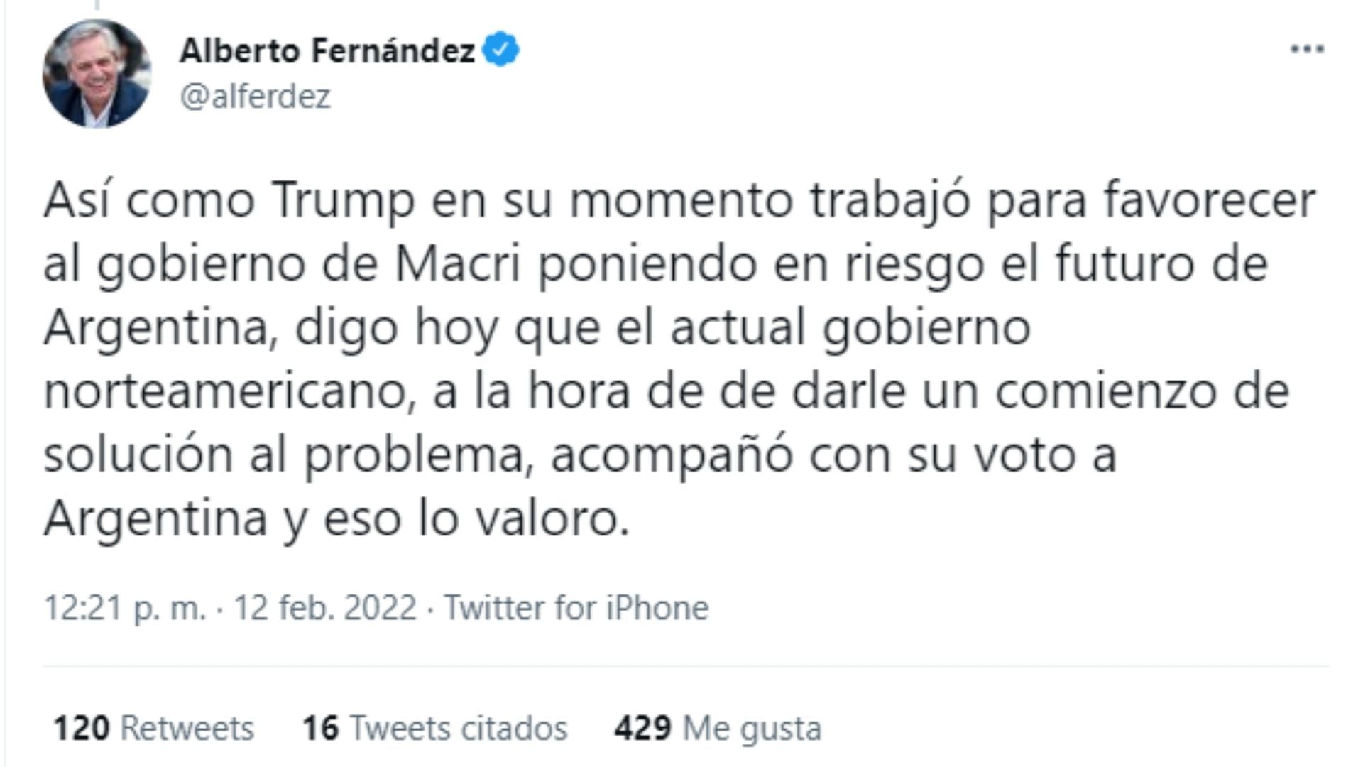 El mensaje de Alberto Fernández.