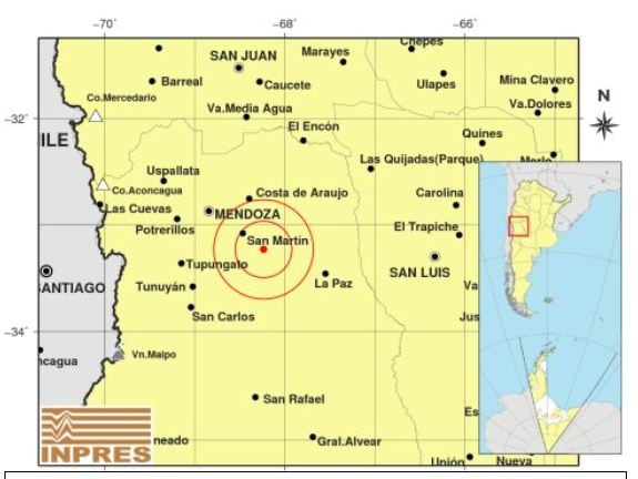 Temblor en Mendoza de 5.2 el 29 de septiembre - 