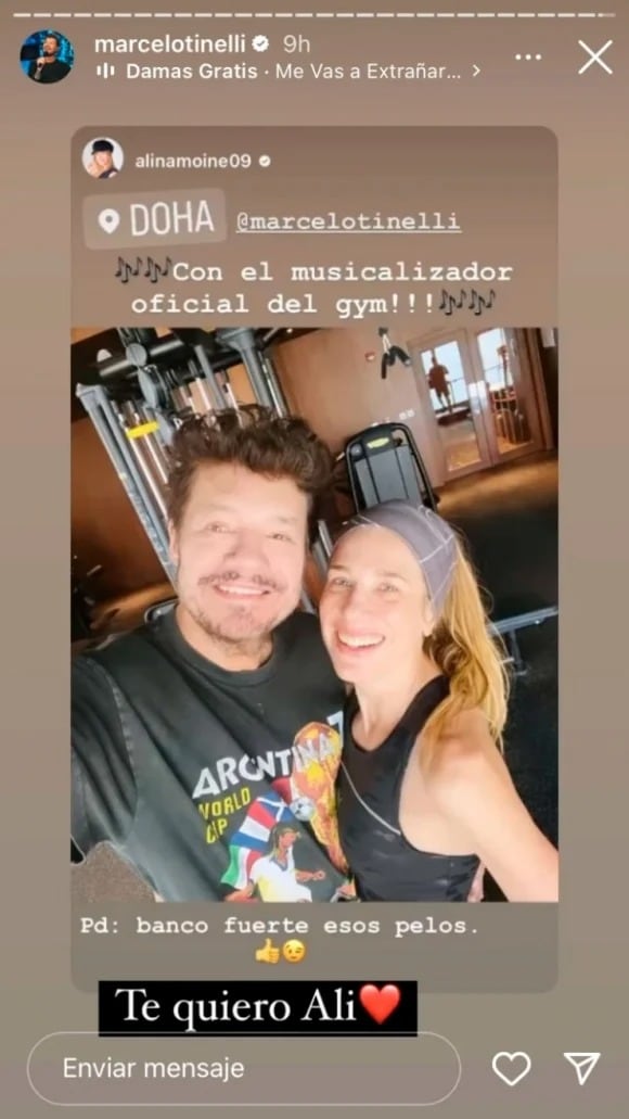 Marcelo Tinelli y Alina Moine alimentaron rumores de romance.