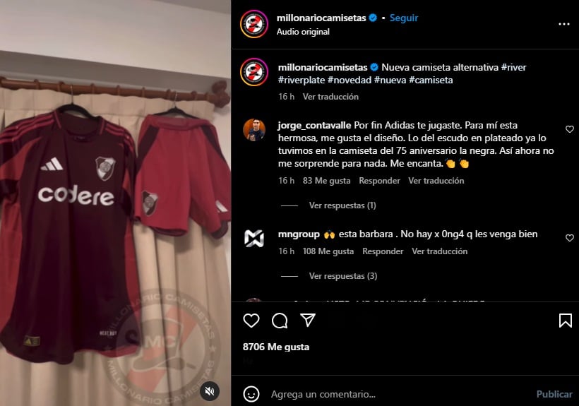 Dan Goldfarb develó la nueva camiseta y short de River