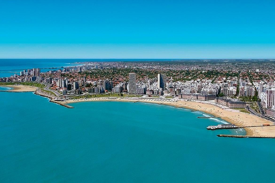 Imágenes de la playa argentina seleccionada