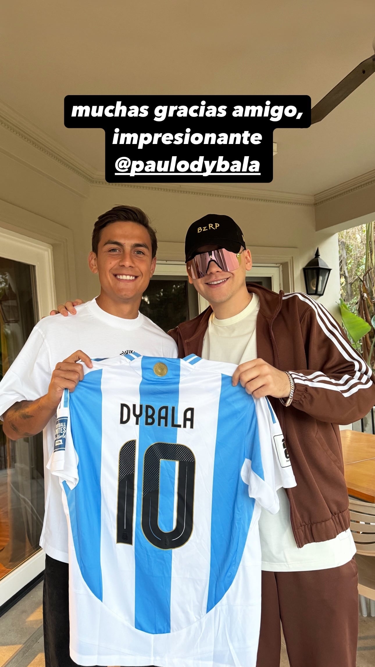 El regalo de Dybala a Bizarrap / Instagram: @bizarrap