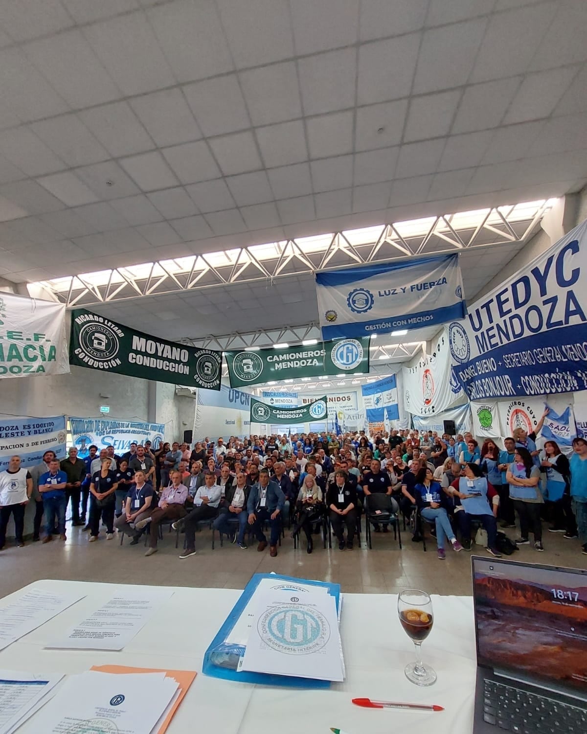 Acto de la CGT Mendoza para elegir autoridades.