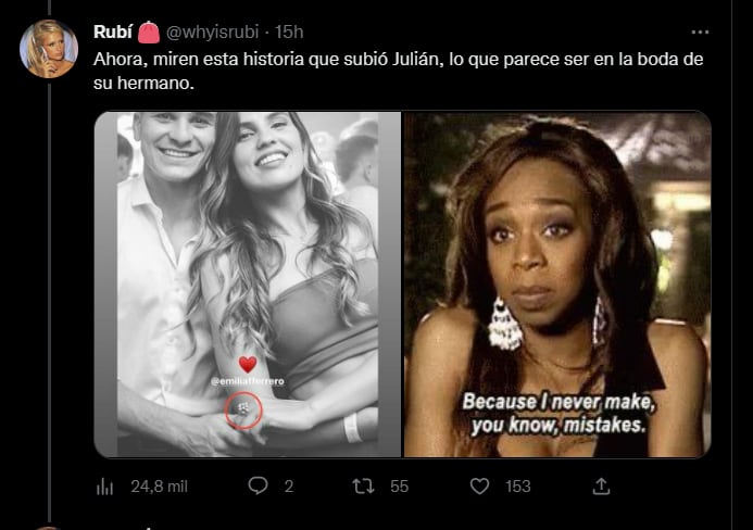 Una usuaria de twitter publicó las pruebas de que Emilia habría engañado al jugador de la selección con el novio de una amiga