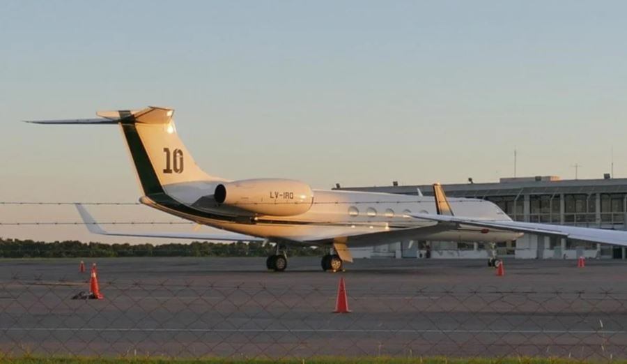 Lujoso avión de Messi 