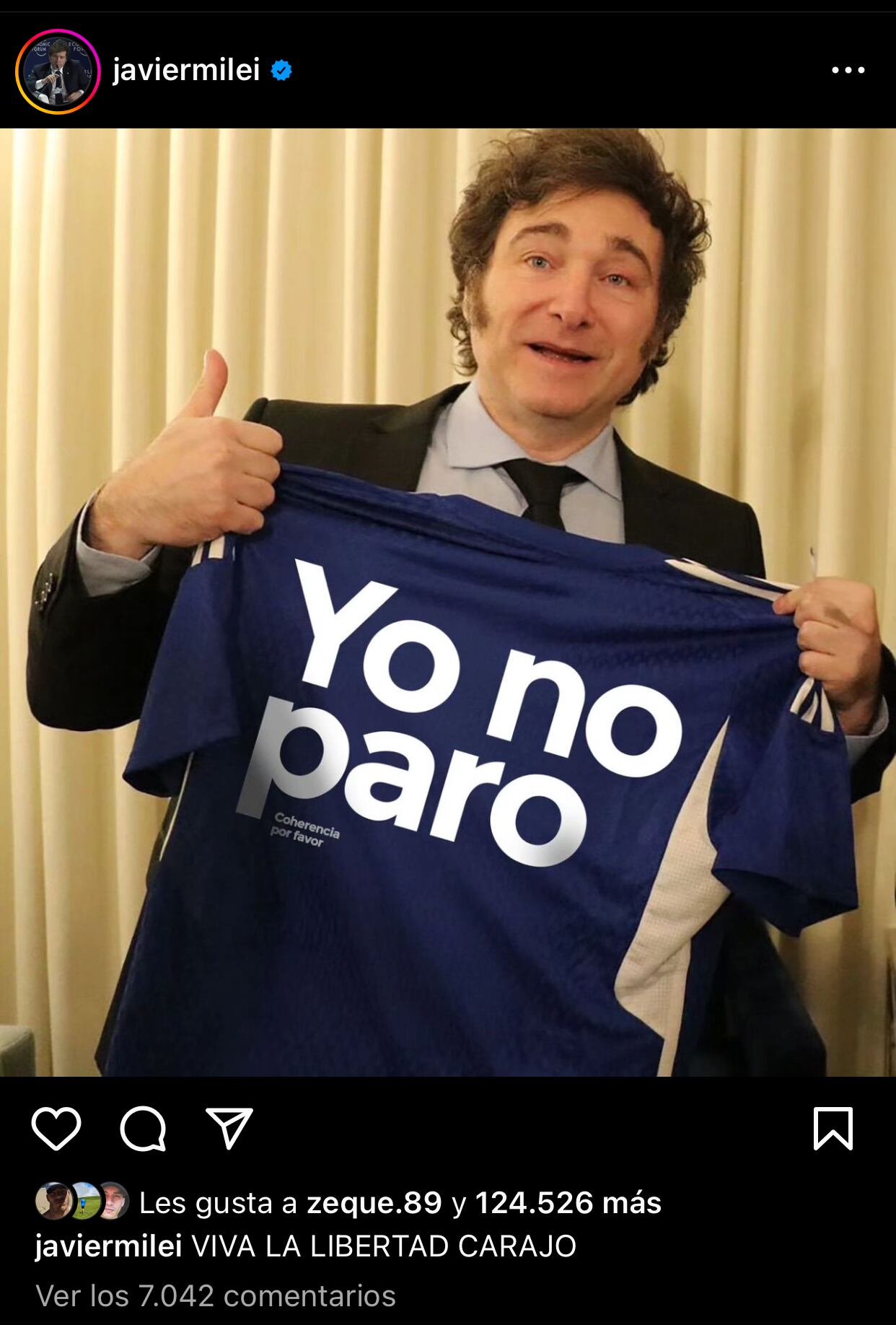 “Yo no paro”, el posteo de Javier Milei horas antes del paro general de la CGT.