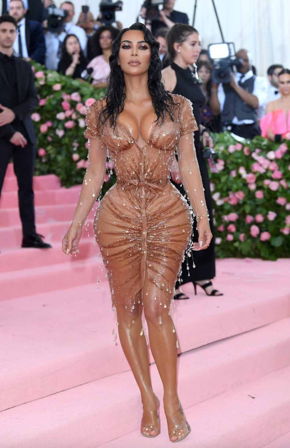 El famoso vestido de corset que Kim usó en el Met Gala de 2019.