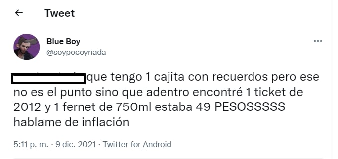 En 2012 el fernet costaba $49, ¿cuánto aumentó en 9 años?