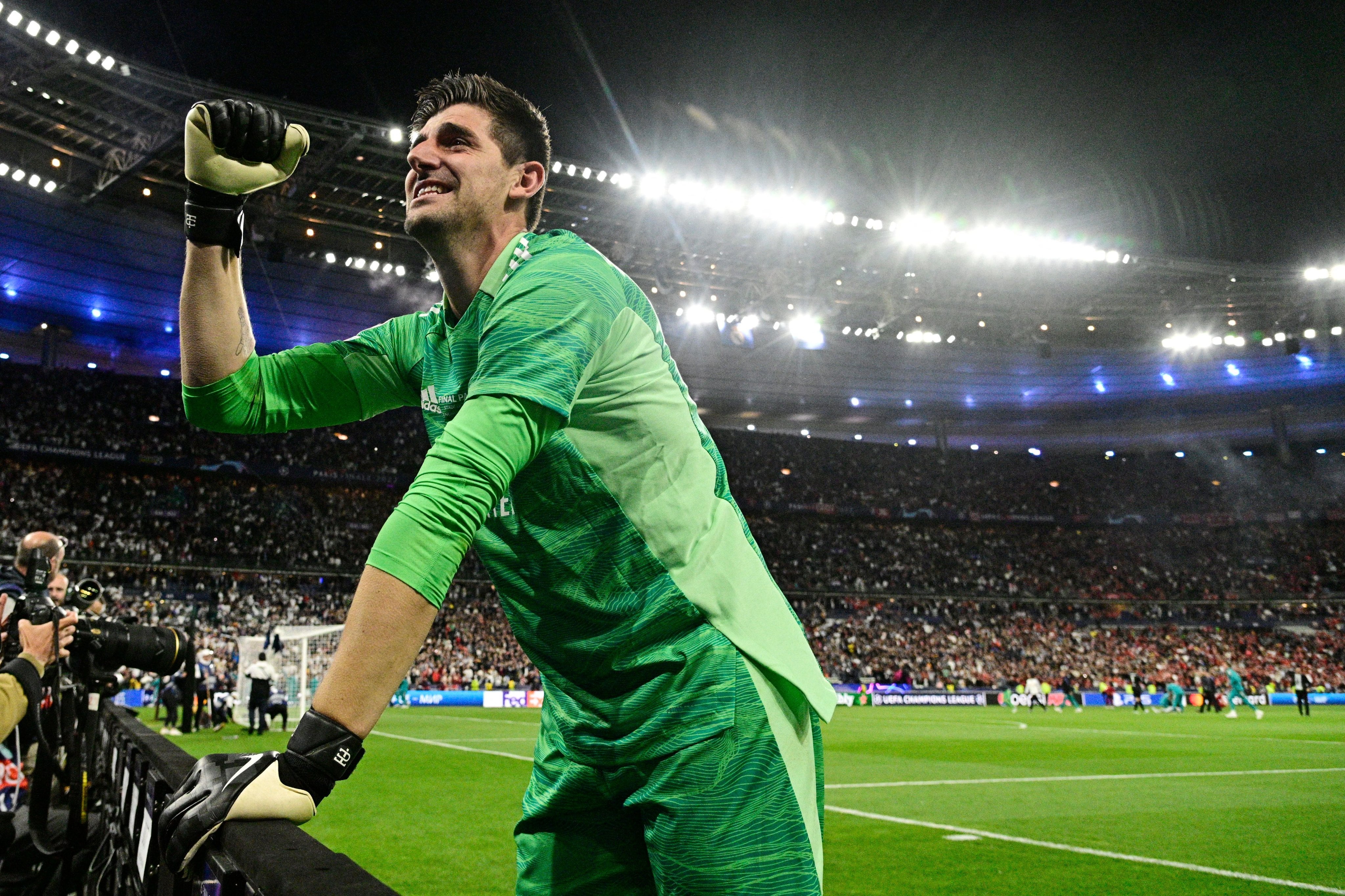 Thibaut Courtois, una de las enormes figuras del Real Madrid ante Liverpool.