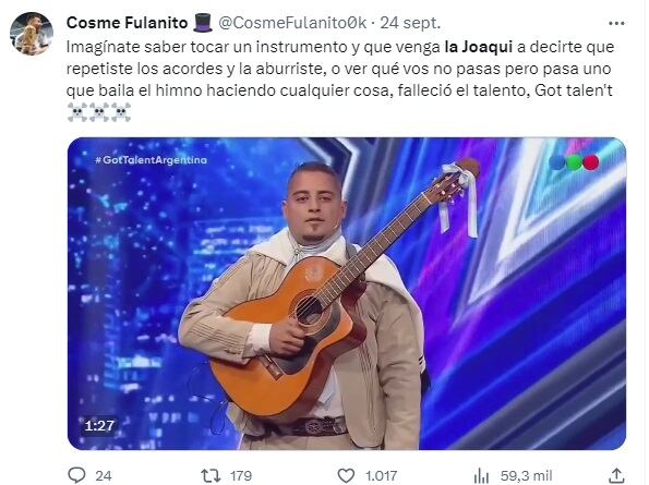 Piden cancelar Got Talent Argentina por las decisiones que toma el jurado (X / Twitter)