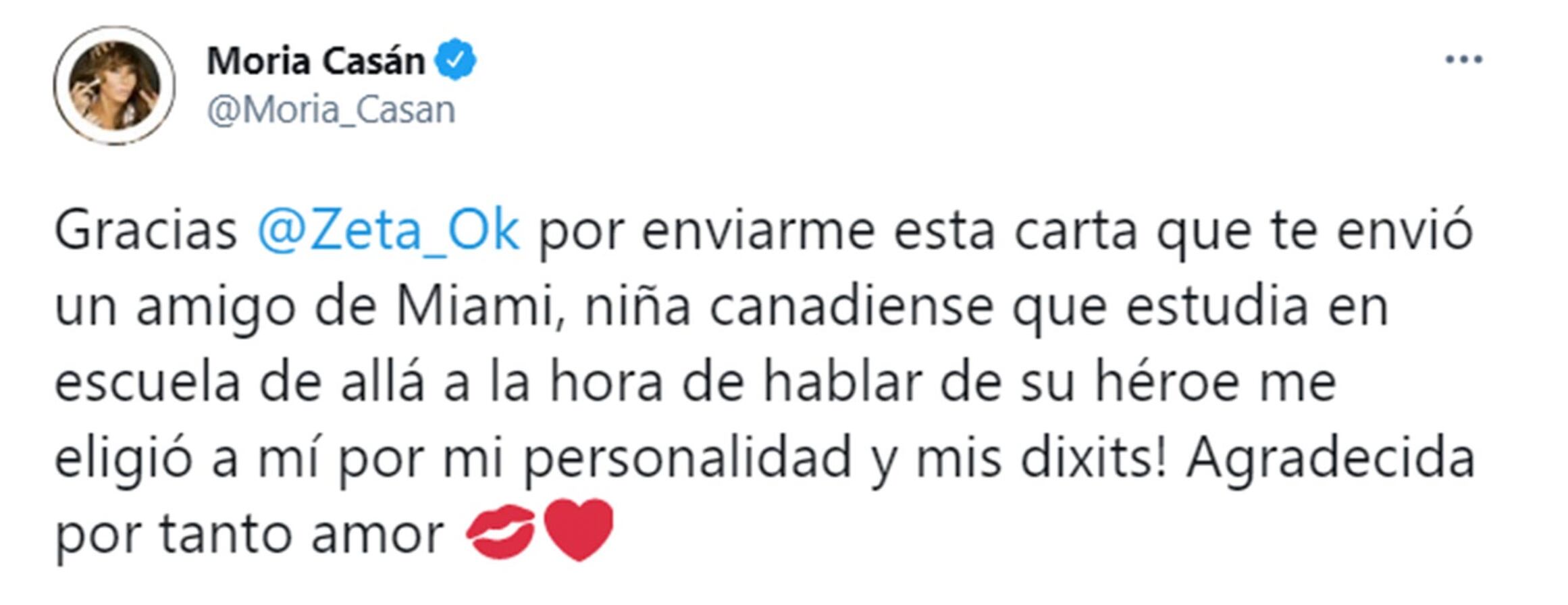 La diva había mostrado orgullosa por sus redes la carta.