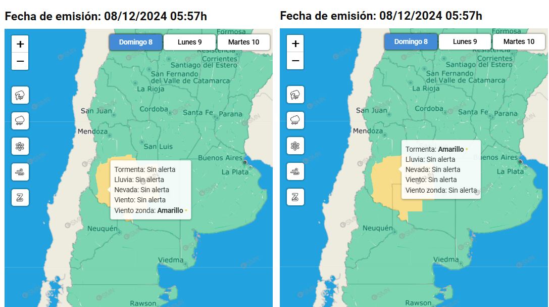 Alerta del SMN