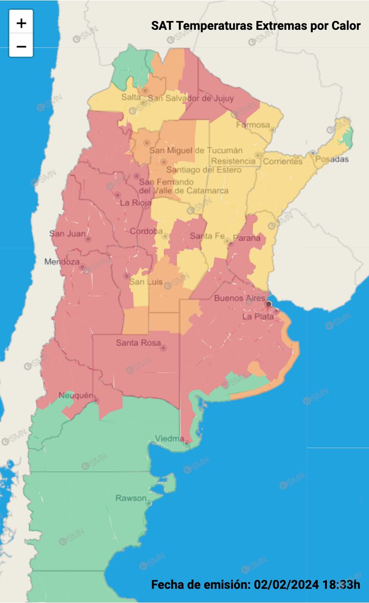 Se extiende la ola de calor en el país, hay alerta roja según el Servicio Meteorológico Nacional y dos ciudades de Mendoza se metieron entre las 10 más calurosas del país.