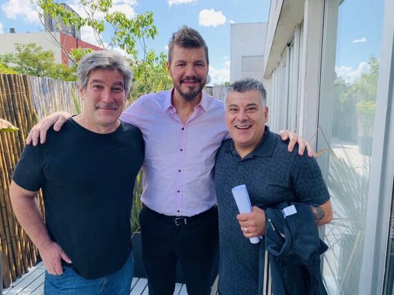 Peña junto a Marcelo Tinelli y Pichu, otro de los protagonistas del exitoso "Sin Codificar".