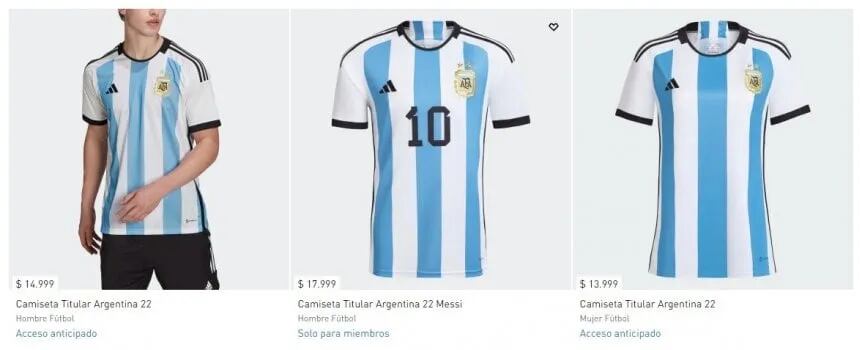 La nueva camiseta de la Selección Argentina para el Mundial de Qatar 2022. Hermosa. / Gentileza.