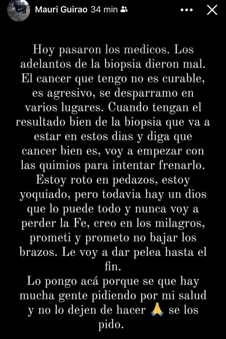 Mauricio Guirao, ex Gran Hermano, y su duro relato.