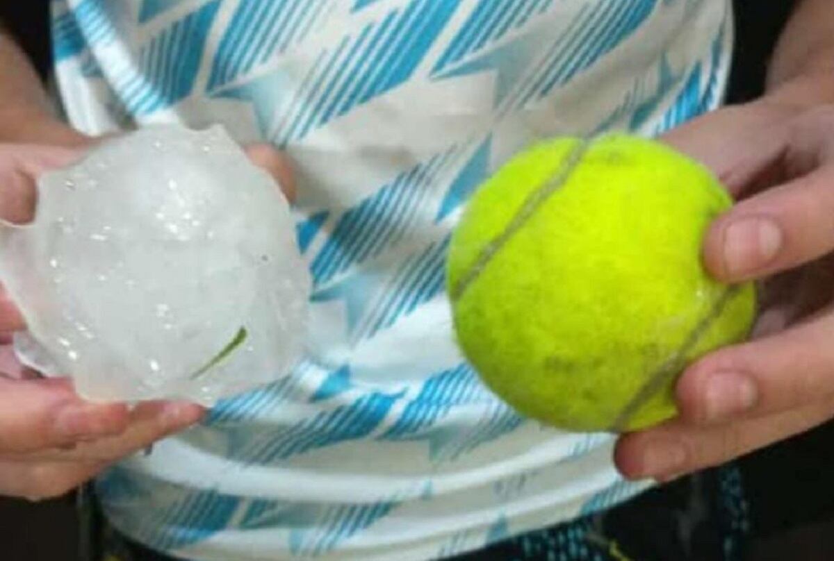 Otra vez el granizo castigó al Este: una tormenta de 15 minutos y todo un año de trabajo perdido. Foto: Gentileza Twitter @matipascualetti