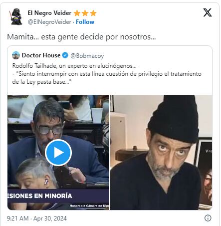 Los memes de ambos lados por la frase “Ley Pasta Base” del diputado Tailhade