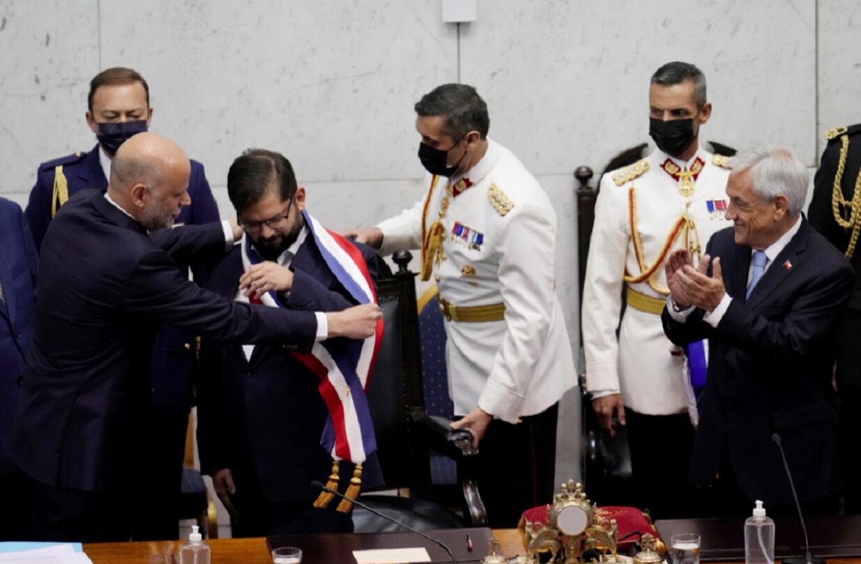 Gabriel Boric asumió como el nuevo presidente de Chile (AP)