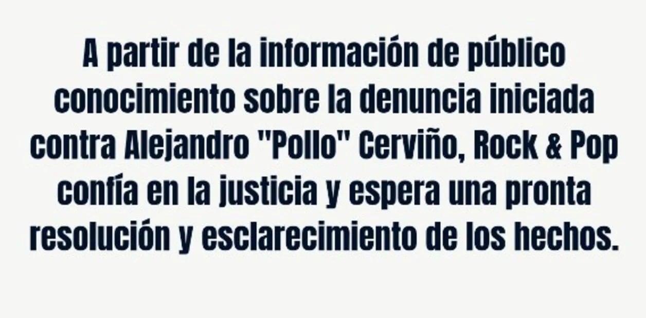 Alejandro el “Pollo” Cerviño habló por primera vez.