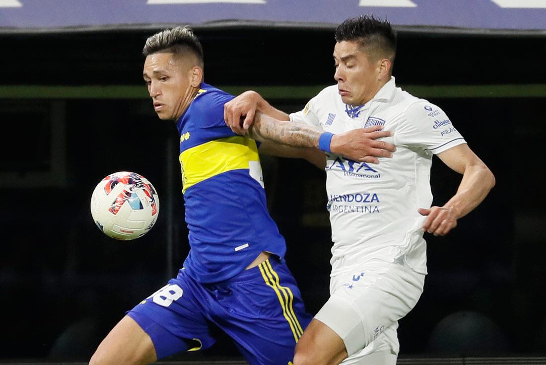 Luis Vázquez, delantero de Boca, autor del 2-1 ante Godoy Cruz. (Fotobaires)