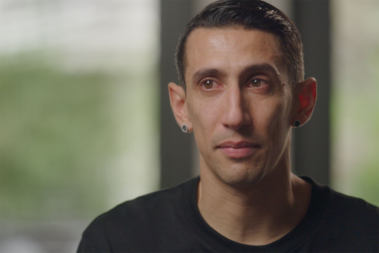 La emoción de Di María traspasa la pantalla. (Prensa Netflix)