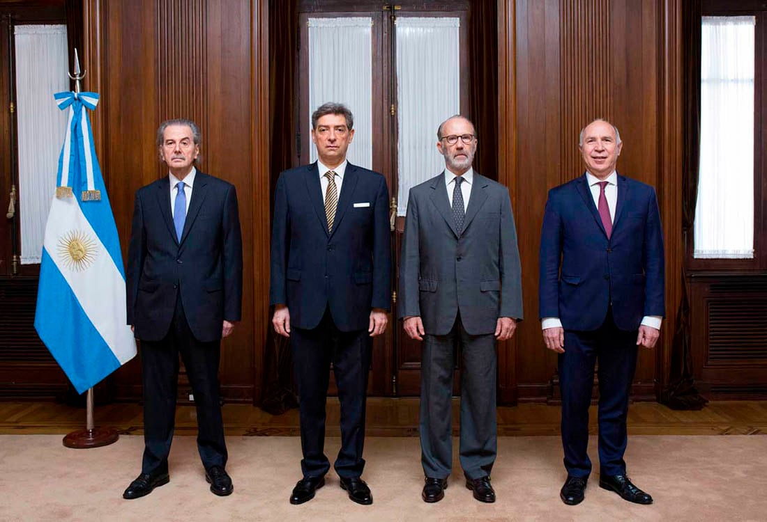 Los ministros de la Corte Suprema de Justicia: Maqueda, Rosatti, Rosenkrantz y Lorenzetti.