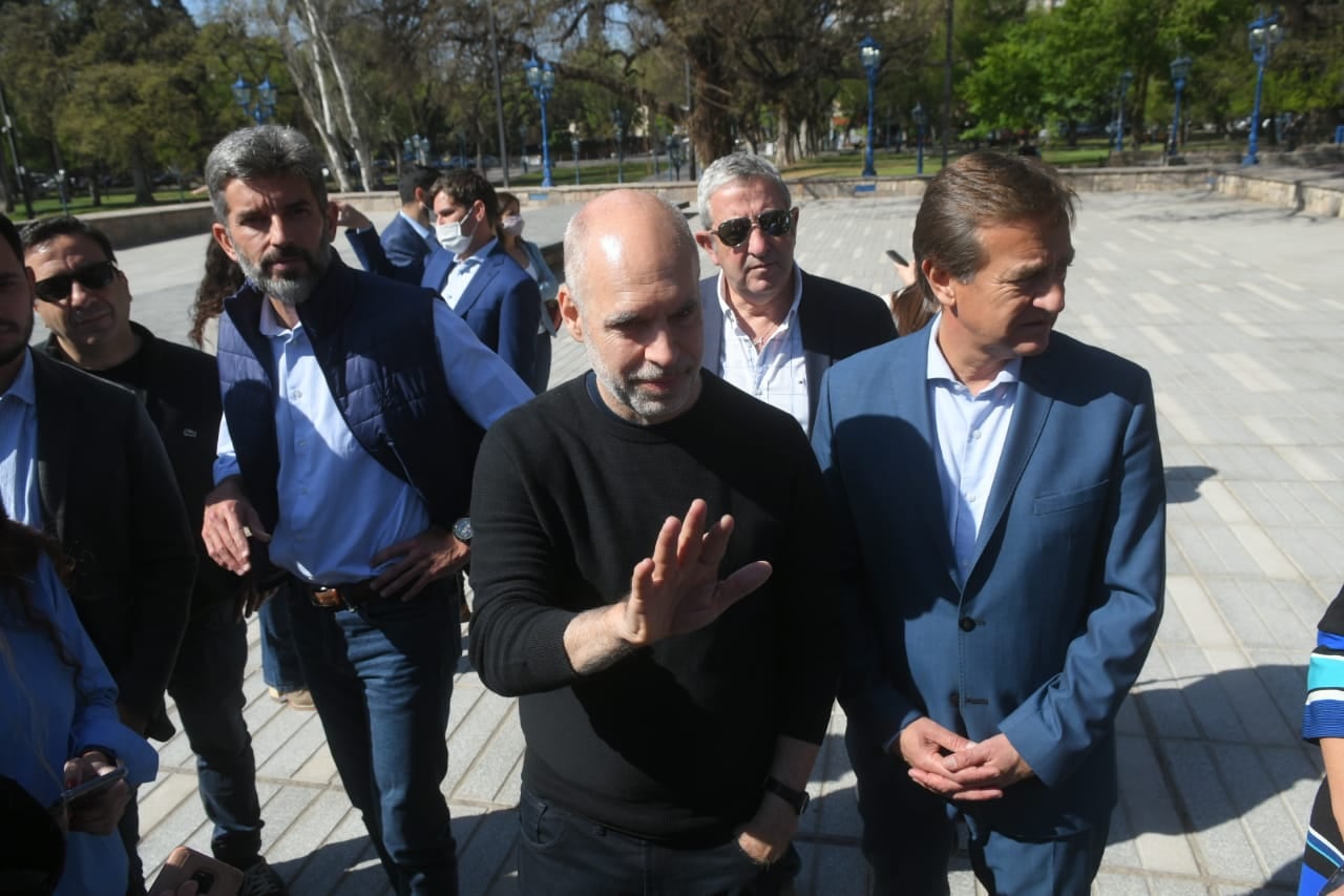 Larreta en Mendoza. Foto: Ignacio Blanco / Los Andes 