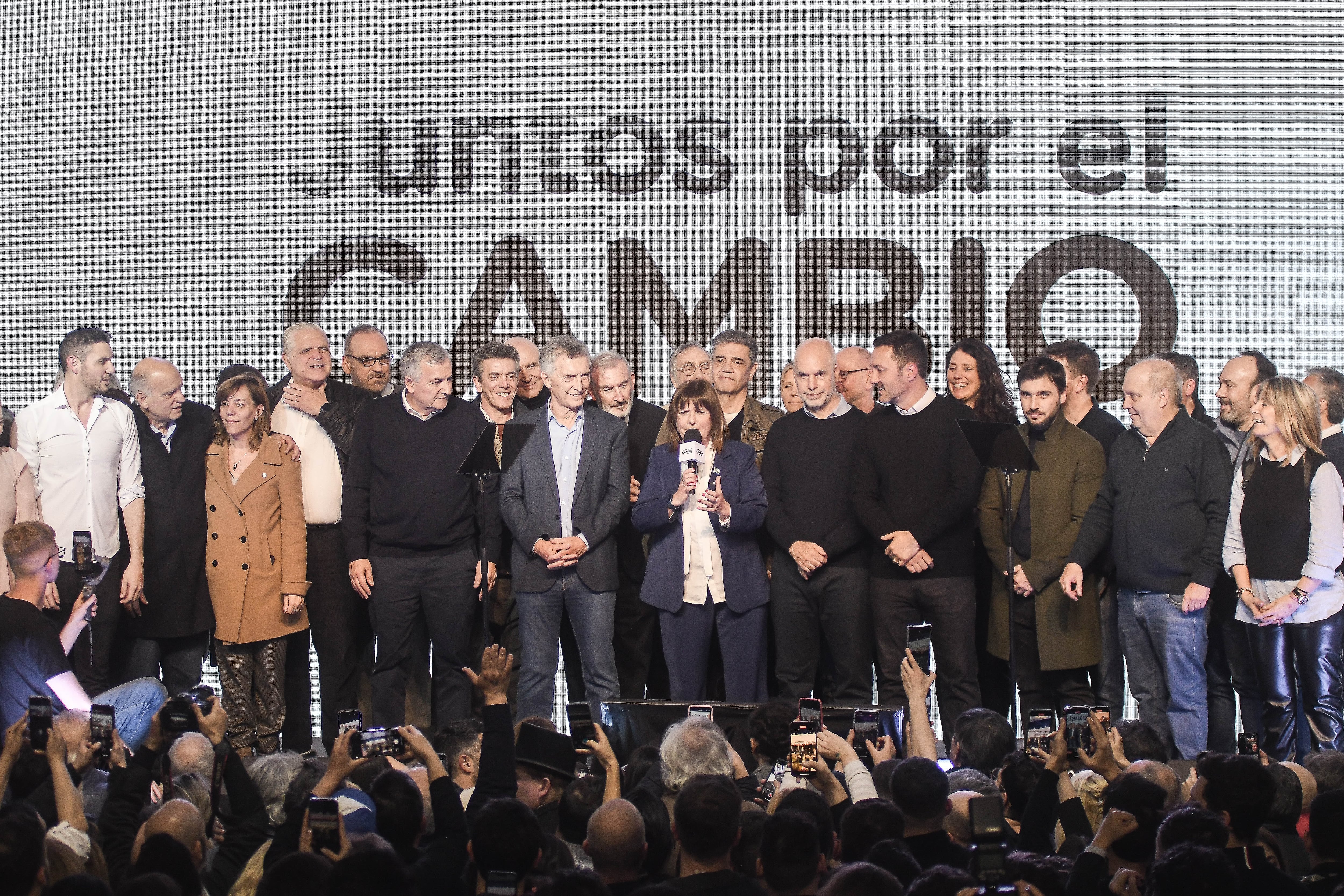 Juntos por el Cambio tras elecciones PASO del 13 de agosto. Foto: Federico Lopez Claro