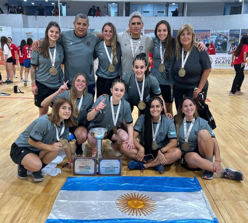 Senior femenino de hockey patín, campeonas Panamericanos 2024.