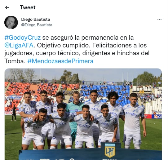 Godoy Cruz cumplió su objetivo y se aseguro su Permanencia en la máxima categoría.