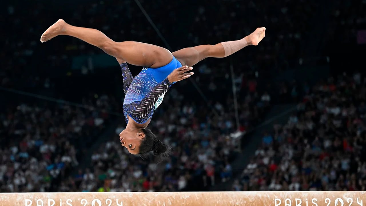 Simone Biles en los Juegos Olímpicos. Foto: Xinhua