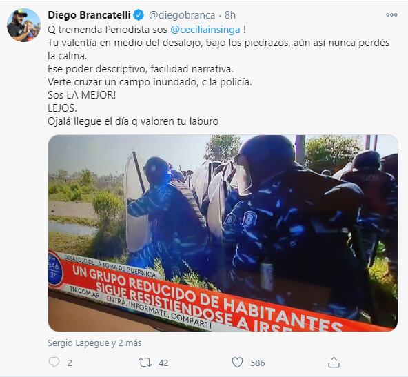 El mensaje de Diego a Cecilia, que se encontraba trabajando en medio de un verdadero escándalo en Guernica