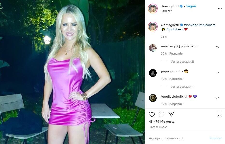 Alejandra Maglietti festejó su cumpleaños