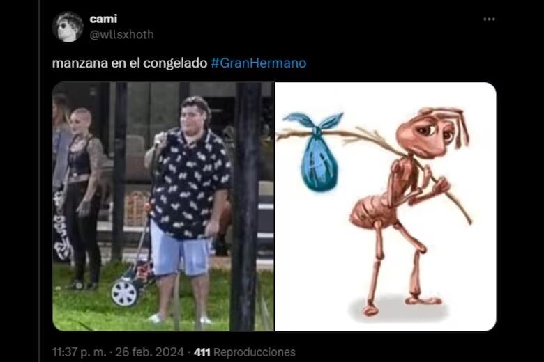 Los memes no tardaron tras la postura del concursante durante el congelado.