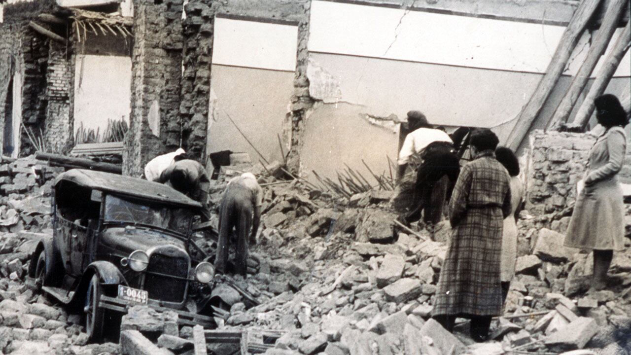 San Juan. Terremoto 15 de Enero 1944.
La ciudad quedó en ruinas y su gente calle